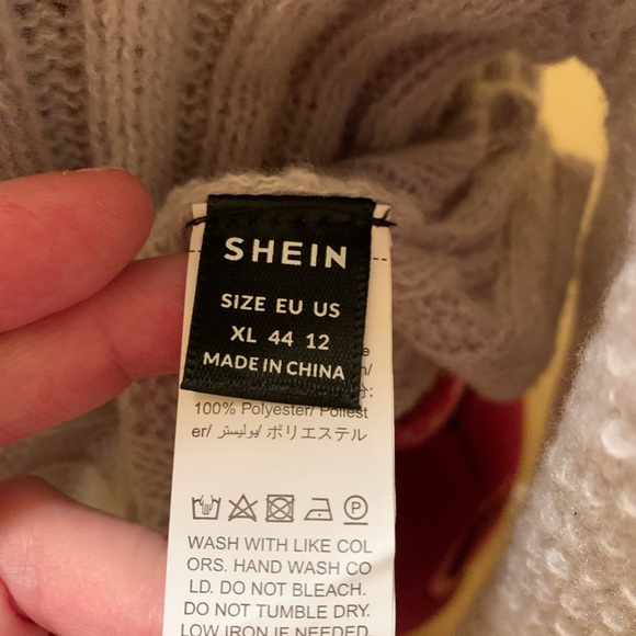 Shein Cozy Mock Turtleneck Sweater with knit balloon sleeves - Picture 8 of 9